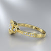 varitsa-jewellers - 0.57ct Certified Princess Cut Diamond Gold Halo Engagement Ring - 13GG08